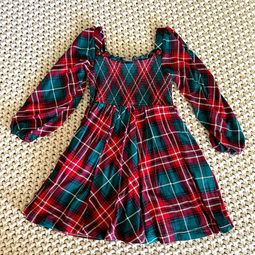 Little sleepies fireside plaid dress 2T